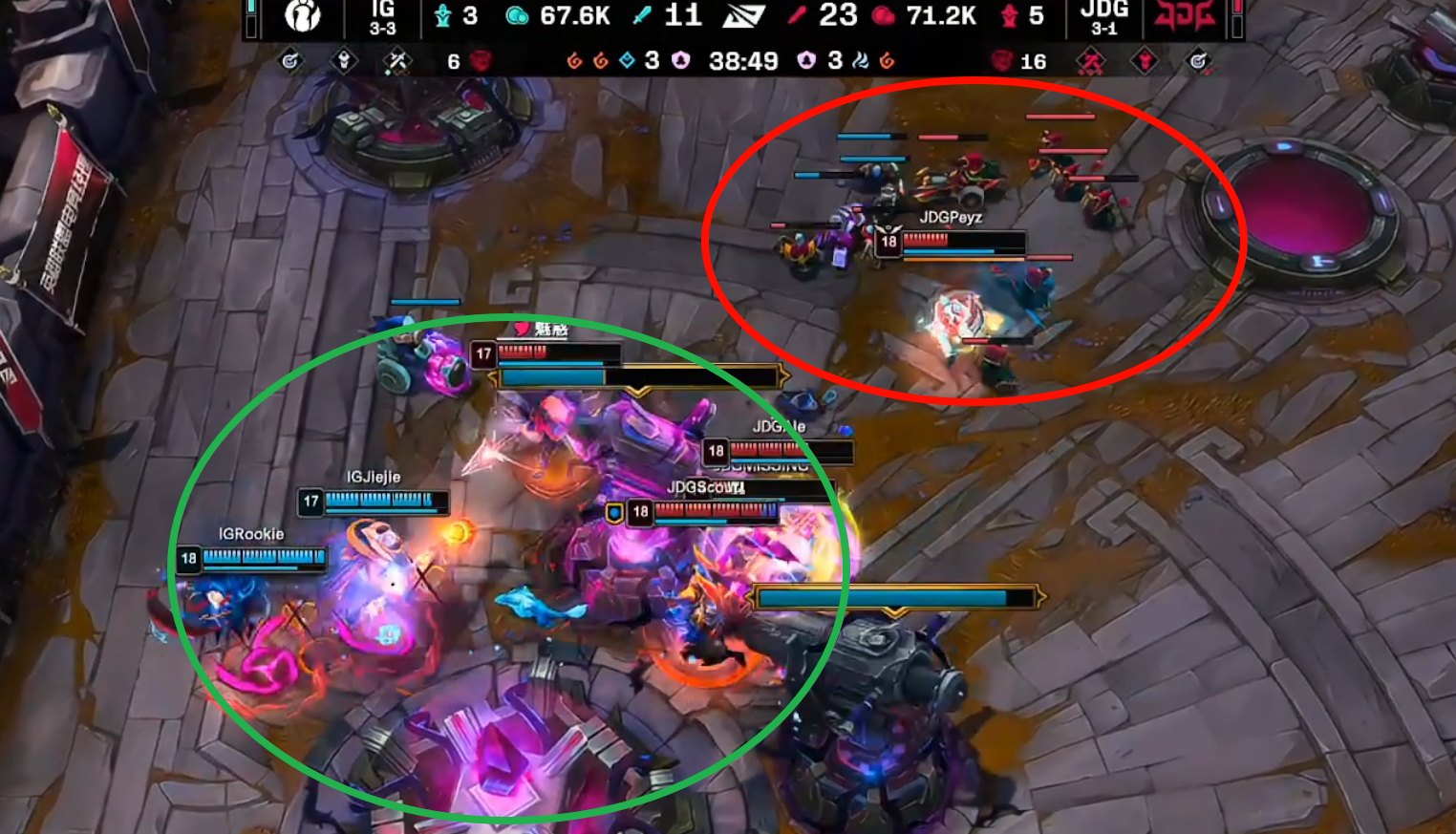 包含JDG鏖战RGE，Deft操刀奇招英雄翻盘强强对话八强赛，留下经典瞬间的词条